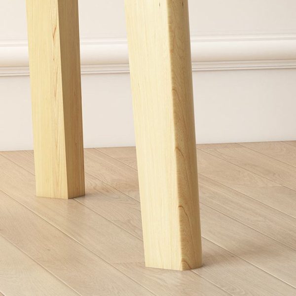 Contemporary Simplicity Square Tech Fabric Upholstered Solid Wood Stackable Low Stool For Living Room - Image 6