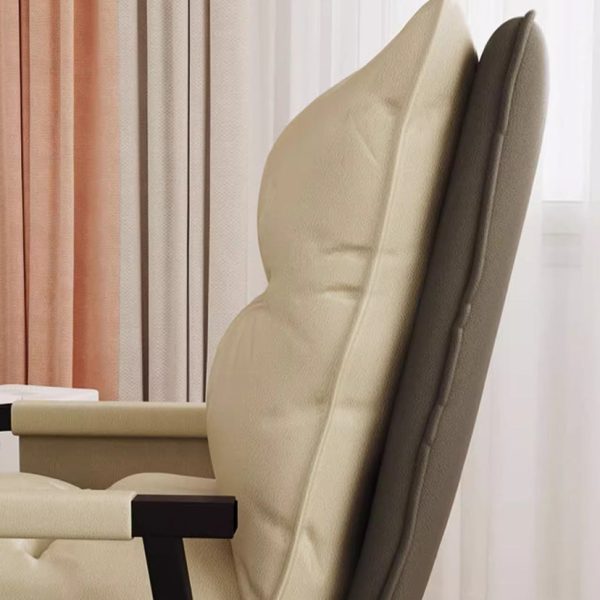 Contemporary Nordic Double-Layer Tech Fabric Upholstered Desk Chair Adjustable Backrest Armrest For Home Office - Image 6