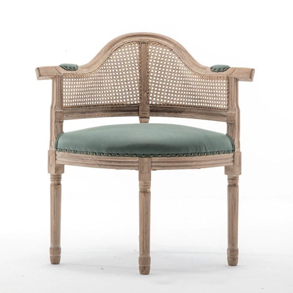 Traditional European Triangle Leather Upholstered Solid Wood Dining Chair Arc Backrest For Dining Room - Image 19