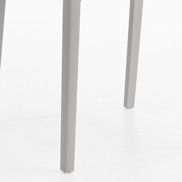 Modern Simplicity Square Plastic Stackable Dining Chair Backrest Armless For Dining Room - Image 8