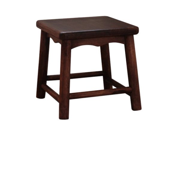 Traditional Japanese Rectangular Solid Wood Portable Low Stool Footstool Footrest For Living Room - Image 10