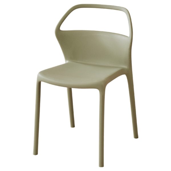 Contemporary Scandinavian Square Plastic Stackable Dining Chair Backrest For Dining Room - Image 23