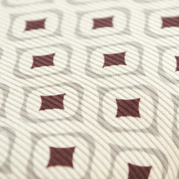 Modern Eclectic Round Diamond Pattern Corduroy Dining Chair Stainless Steel Geometric Line Back For Dining Room - Image 6