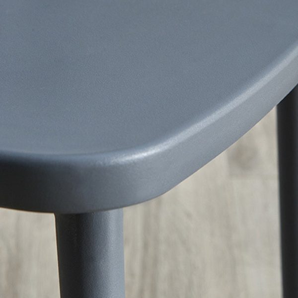 Modern Mid-Century Curved Plastic Dining Chair Open Back For Dining Room - Image 5