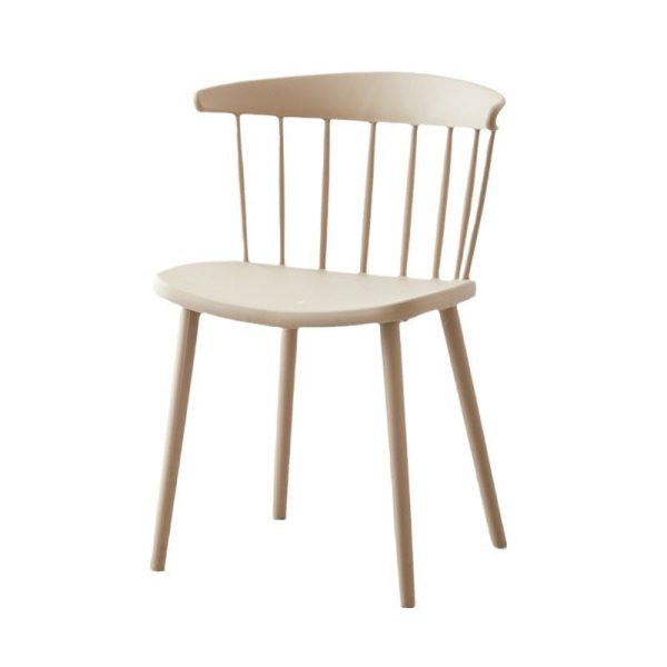Modern Mid-Century Curved Plastic Dining Chair Open Back For Dining Room - Image 19