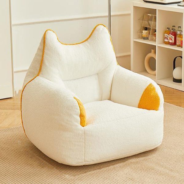 Modern Minimalist Teddy Velvet EPS Rectangular Square Accent Chair Backrest Armrest For Living Room - Image 11