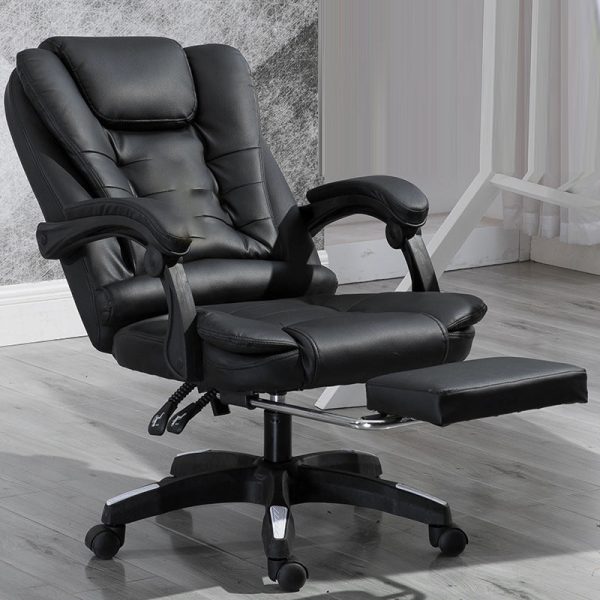 Modern Minimalist Rectangular Square Rotatable Liftable Leather Steel Nylon Wood Massage Desk Chair Backrest Armrest For Home Office - Image 11