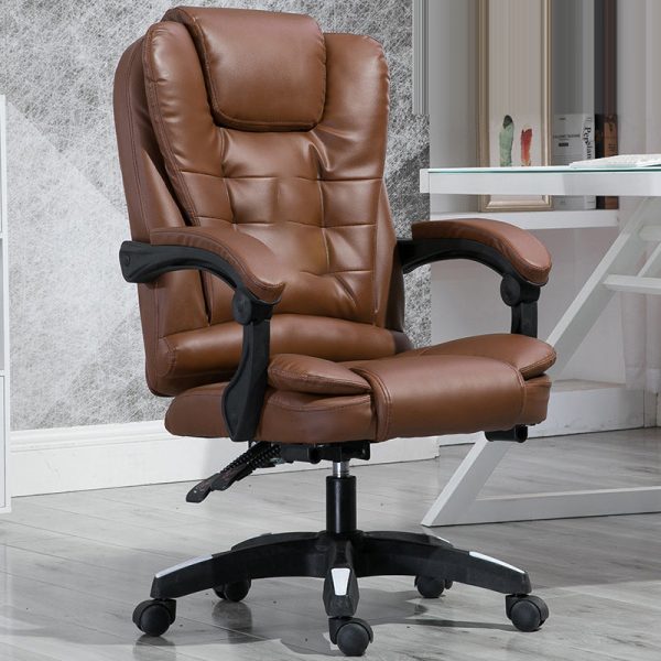 Modern Minimalist Rectangular Square Rotatable Liftable Leather Steel Nylon Wood Massage Desk Chair Backrest Armrest For Home Office - Image 8