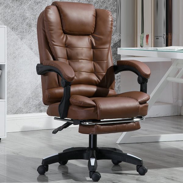 Modern Minimalist Rectangular Square Rotatable Liftable Leather Steel Nylon Wood Massage Desk Chair Backrest Armrest For Home Office - Image 2