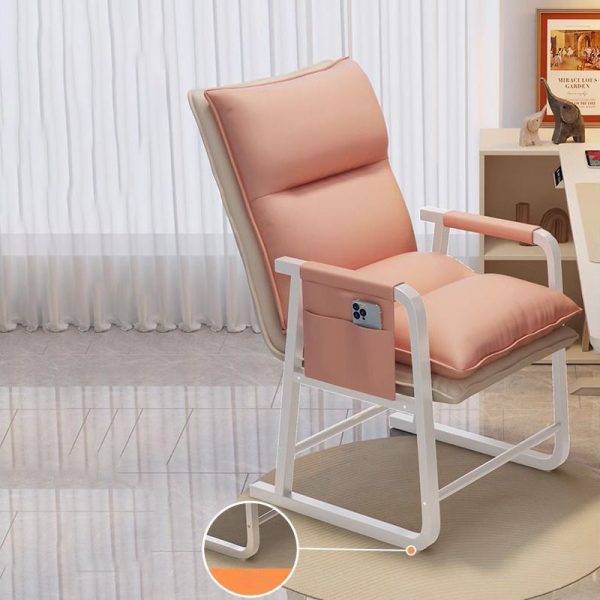 Contemporary Scandinavian Rectangular Square Storage Bag Metal Waterproof Fabric Adjustable Backrest Accent Chair Backrest Armrest For Living Room - Image 15