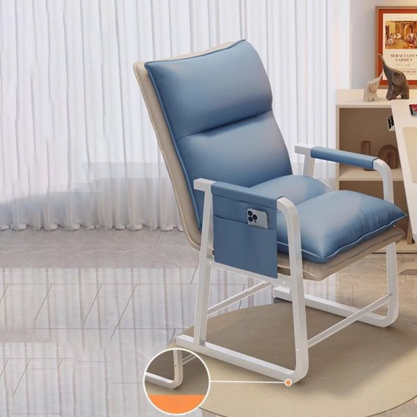 Contemporary Scandinavian Rectangular Square Storage Bag Metal Waterproof Fabric Adjustable Backrest Accent Chair Backrest Armrest For Living Room - Image 14