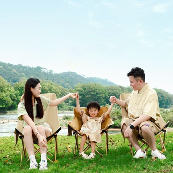 Modern Minimalist Portable Foldable Rectangular Steel Fabric Chair Backrest For Outdoor - Image 3