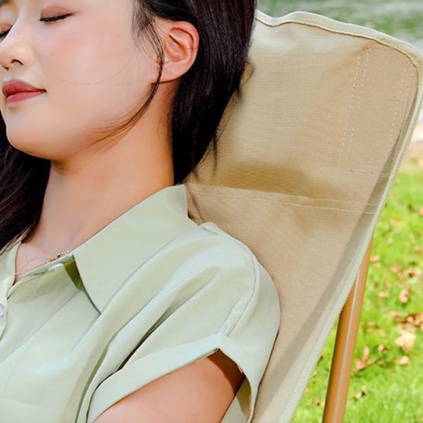 Modern Minimalist Portable Foldable Rectangular Steel Fabric Chair Backrest For Outdoor - Image 6
