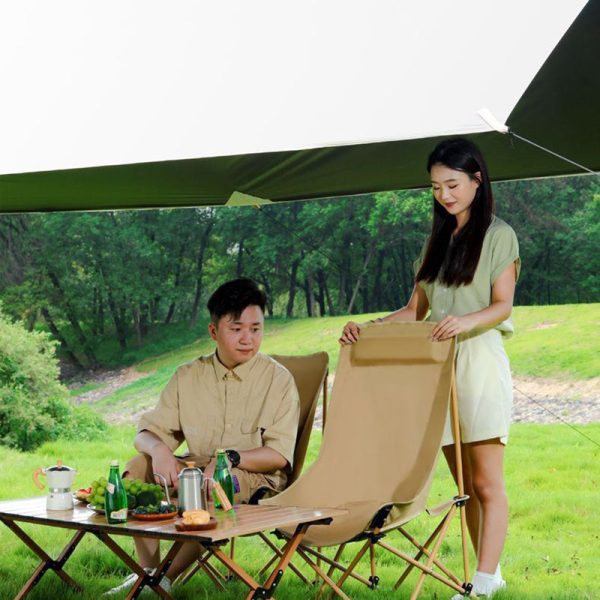 Modern Minimalist Portable Foldable Rectangular Steel Fabric Chair Backrest For Outdoor - Image 11