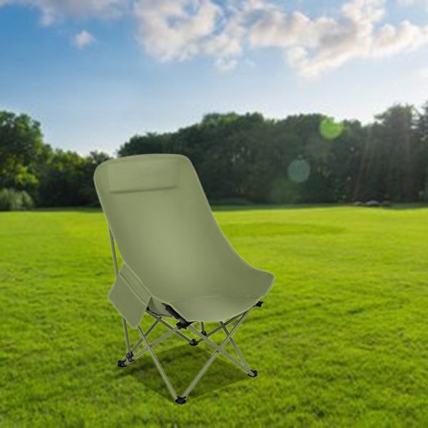 Modern Minimalist Portable Foldable Rectangular Steel Fabric Chair Backrest For Outdoor - Image 17