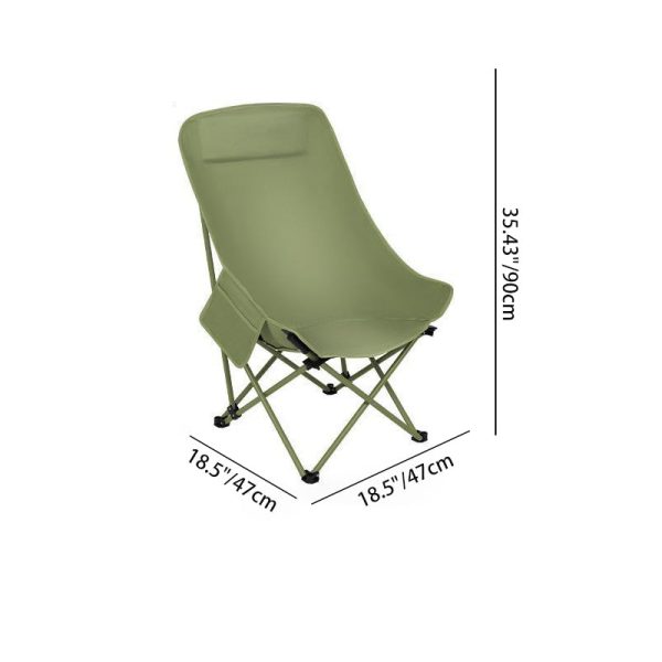 Modern Minimalist Portable Foldable Rectangular Steel Fabric Chair Backrest For Outdoor - Image 9
