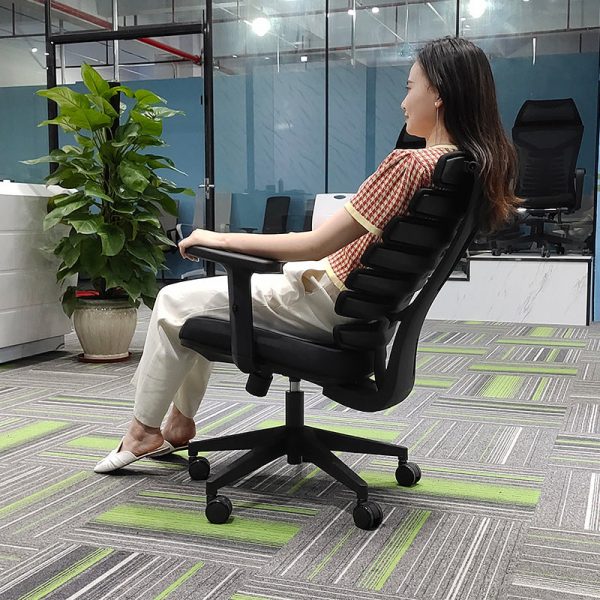 Modern Minimalist Liftable Swivel Fishbone Rectangular Plastic Fabric Desk Chair Backrest Armrest For Home Office - Image 8