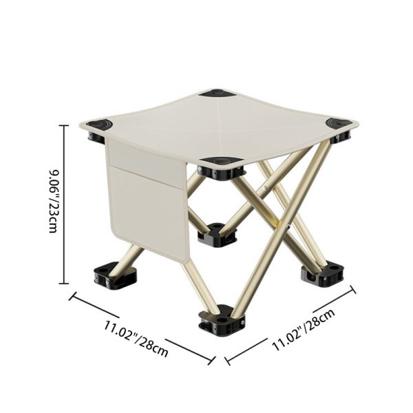 Modern Minimalist Portable Foldable Square Steel Alloy Fabric Chair For Outdoor - Image 4