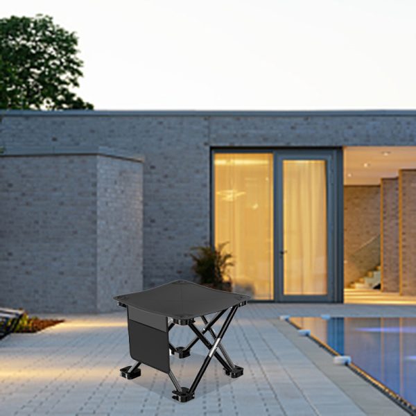 Modern Minimalist Portable Foldable Square Steel Alloy Fabric Chair For Outdoor - Image 3