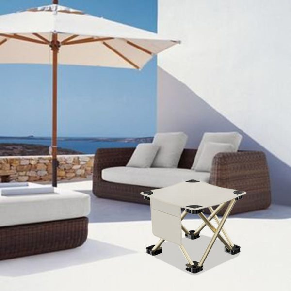 Modern Minimalist Portable Foldable Square Steel Alloy Fabric Chair For Outdoor - Image 10