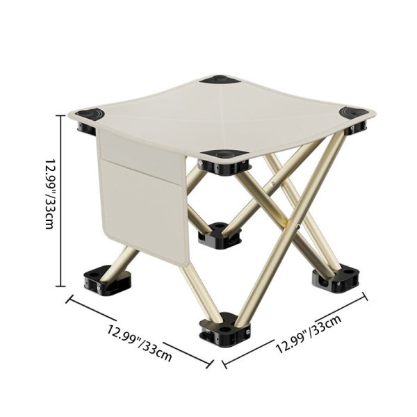 Modern Minimalist Portable Foldable Square Steel Alloy Fabric Chair For Outdoor - Image 5