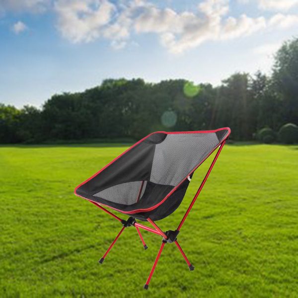 Modern Minimalist Portable Foldable Moon Arc Aluminum Oxford Fabric Chair Backrest For Outdoor - Image 12