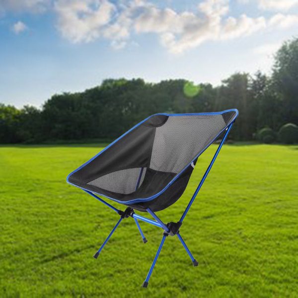 Modern Minimalist Portable Foldable Moon Arc Aluminum Oxford Fabric Chair Backrest For Outdoor - Image 13