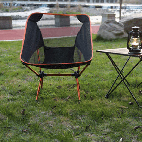Modern Minimalist Portable Foldable Moon Arc Aluminum Oxford Fabric Chair Backrest For Outdoor - Image 8