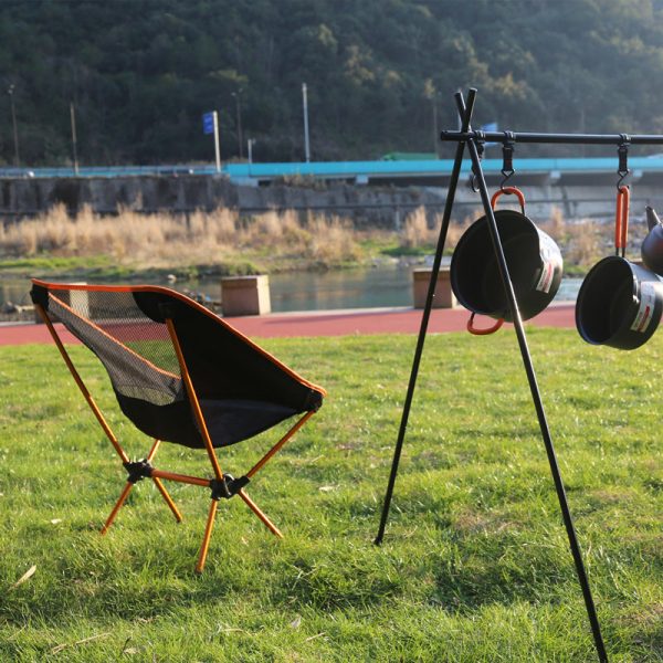 Modern Minimalist Portable Foldable Moon Arc Aluminum Oxford Fabric Chair Backrest For Outdoor - Image 10