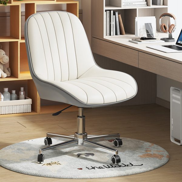 Modern Minimalist Square Steel Leather Desk Chair Backrest For Home Office - Image 16