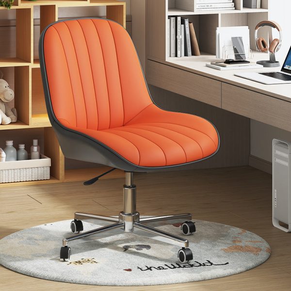 Modern Minimalist Square Steel Leather Desk Chair Backrest For Home Office - Image 15