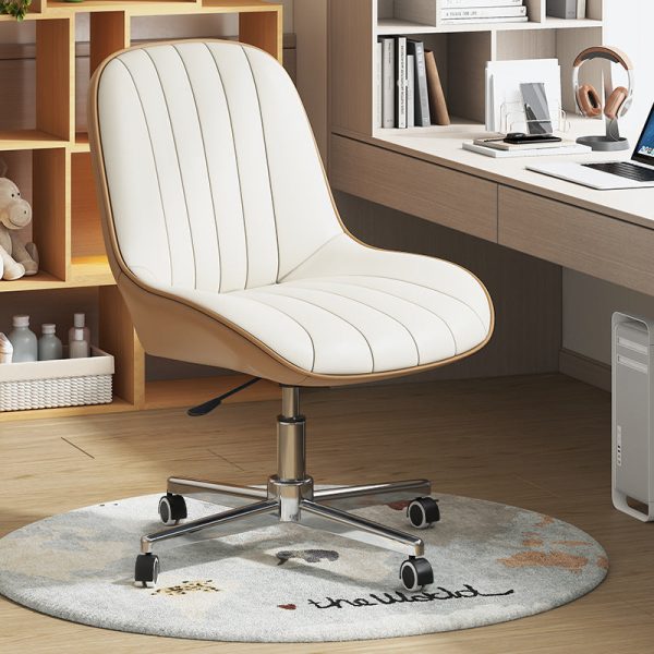 Modern Minimalist Square Steel Leather Desk Chair Backrest For Home Office - Image 17