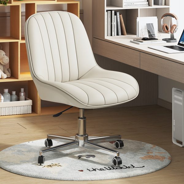Modern Minimalist Square Steel Leather Desk Chair Backrest For Home Office - Image 9