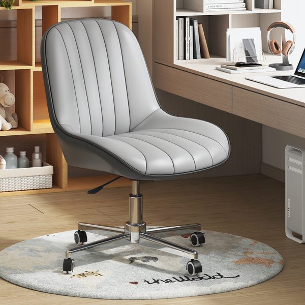 Modern Minimalist Square Steel Leather Desk Chair Backrest For Home Office - Image 10