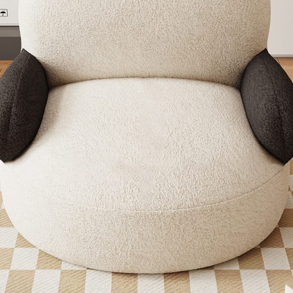 Contemporary Creative Cartoon Baby Panda Lambswool Accent Chair Backrest Armrest For Living Room - Image 8