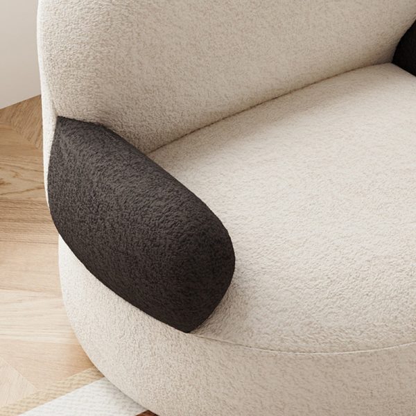 Contemporary Creative Cartoon Baby Panda Lambswool Accent Chair Backrest Armrest For Living Room - Image 7