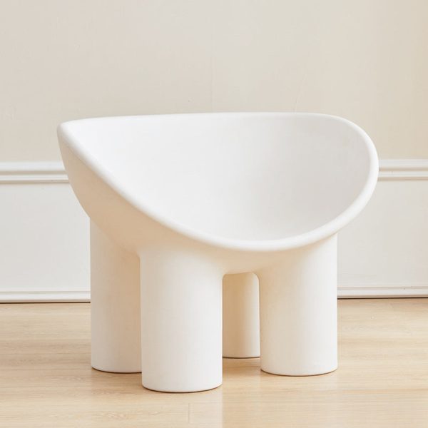 Contemporary Creative Elephant Leg Shape Adult Children Round Curved Plastic Chair Backrest Armrest For Living Room - Image 8