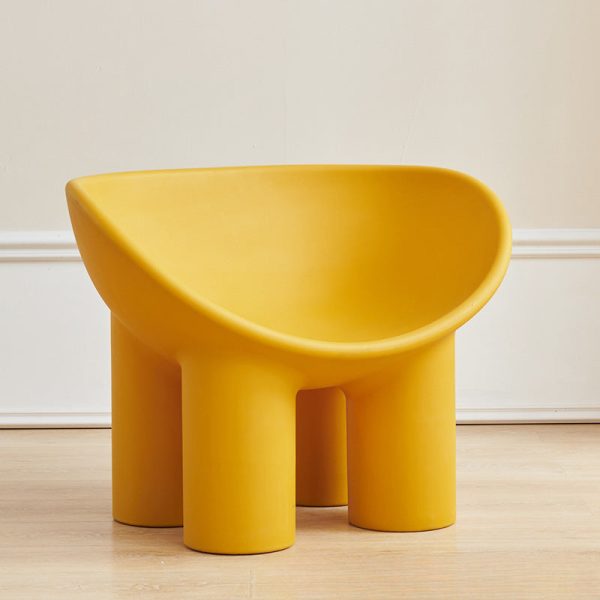Contemporary Creative Elephant Leg Shape Adult Children Round Curved Plastic Chair Backrest Armrest For Living Room - Image 16