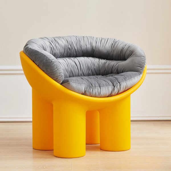 Contemporary Creative Elephant Leg Shape Adult Children Round Curved Plastic Chair Backrest Armrest For Living Room - Image 22