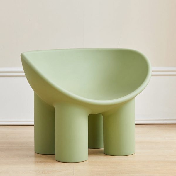 Contemporary Creative Elephant Leg Shape Adult Children Round Curved Plastic Chair Backrest Armrest For Living Room - Image 23
