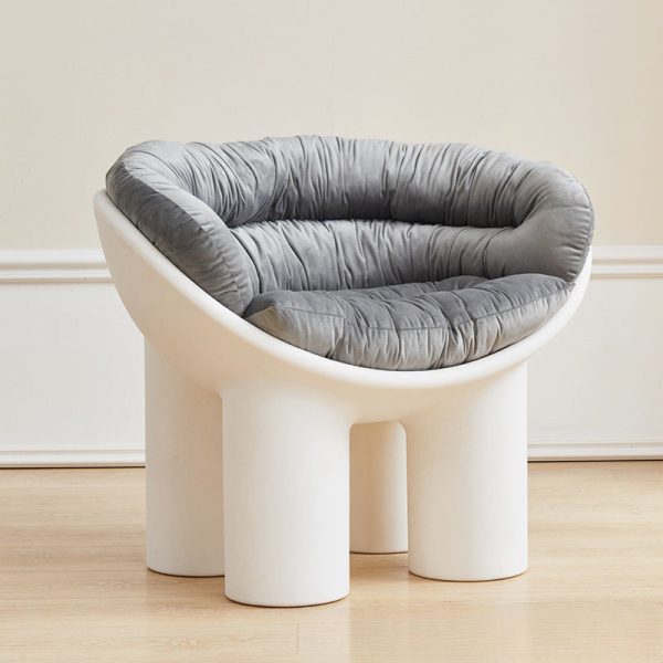 Contemporary Creative Elephant Leg Shape Adult Children Round Curved Plastic Chair Backrest Armrest For Living Room - Image 9