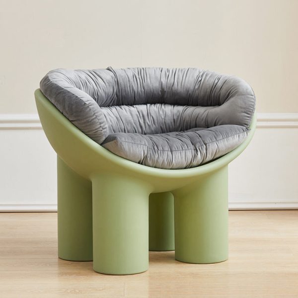 Contemporary Creative Elephant Leg Shape Adult Children Round Curved Plastic Chair Backrest Armrest For Living Room - Image 24