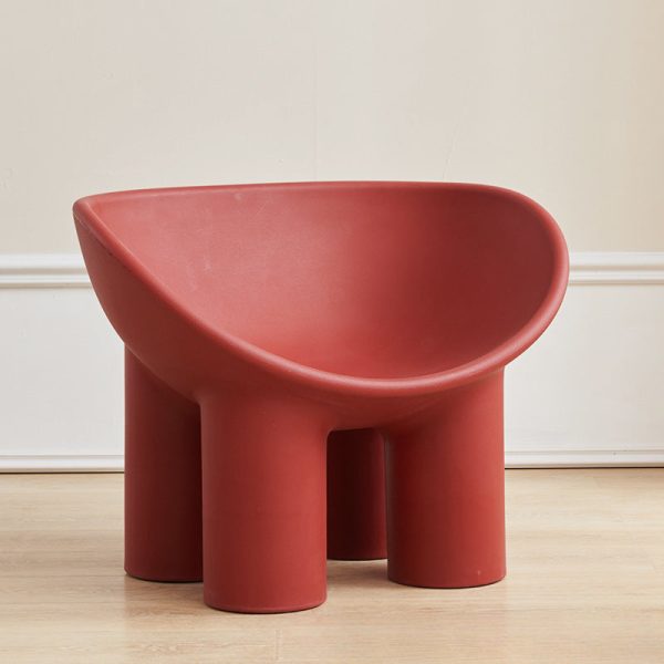 Contemporary Creative Elephant Leg Shape Adult Children Round Curved Plastic Chair Backrest Armrest For Living Room - Image 20