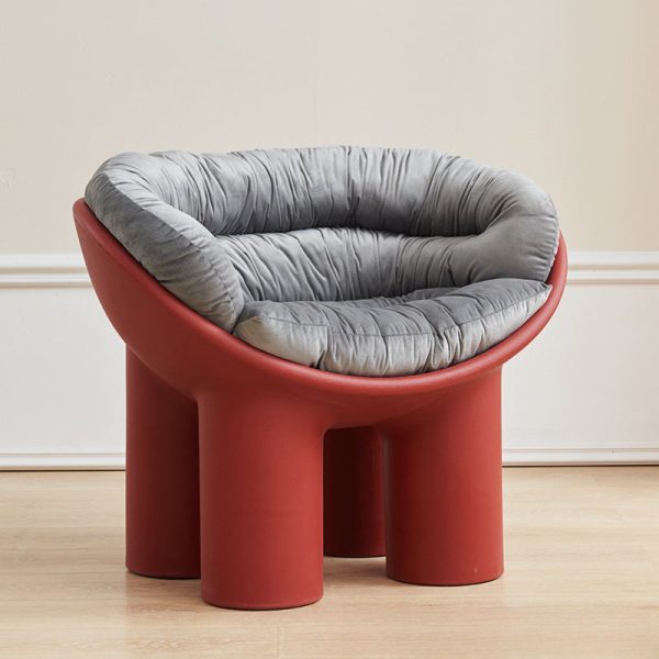 Contemporary Creative Elephant Leg Shape Adult Children Round Curved Plastic Chair Backrest Armrest For Living Room - Image 25