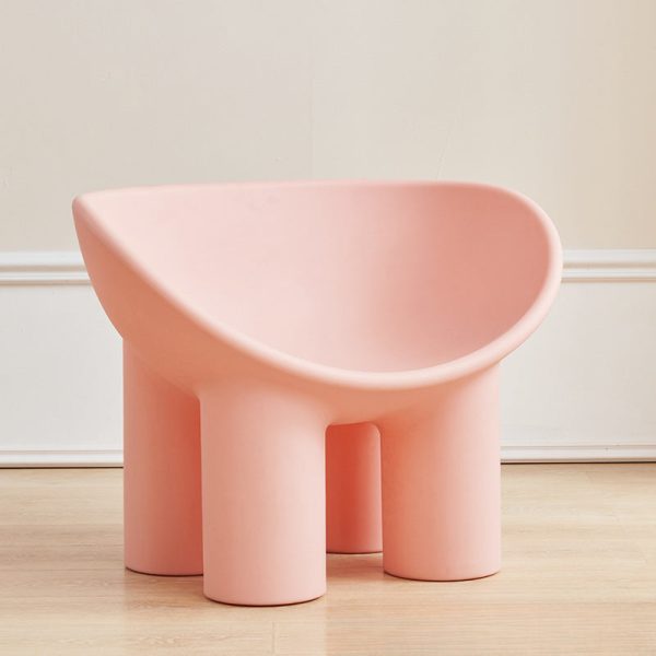 Contemporary Creative Elephant Leg Shape Adult Children Round Curved Plastic Chair Backrest Armrest For Living Room - Image 26