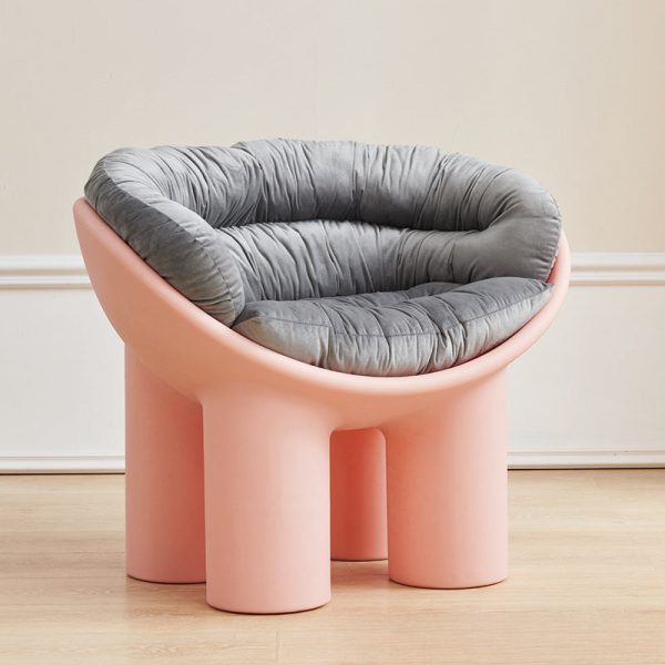 Contemporary Creative Elephant Leg Shape Adult Children Round Curved Plastic Chair Backrest Armrest For Living Room - Image 27