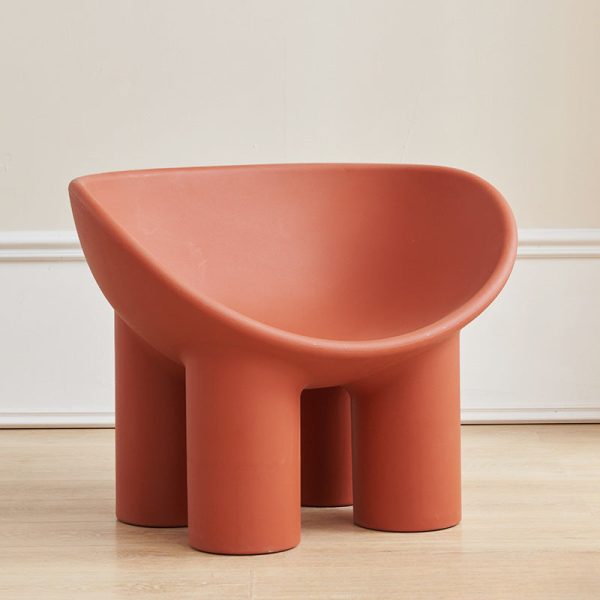Contemporary Creative Elephant Leg Shape Adult Children Round Curved Plastic Chair Backrest Armrest For Living Room - Image 28