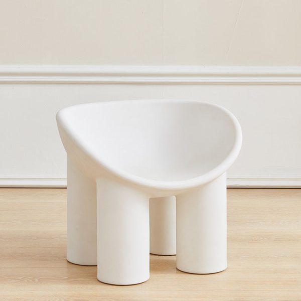 Contemporary Creative Elephant Leg Shape Adult Children Round Curved Plastic Chair Backrest Armrest For Living Room - Image 30