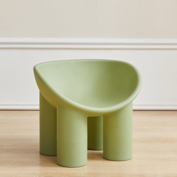 Contemporary Creative Elephant Leg Shape Adult Children Round Curved Plastic Chair Backrest Armrest For Living Room - Image 37