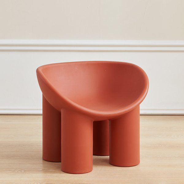 Contemporary Creative Elephant Leg Shape Adult Children Round Curved Plastic Chair Backrest Armrest For Living Room - Image 40